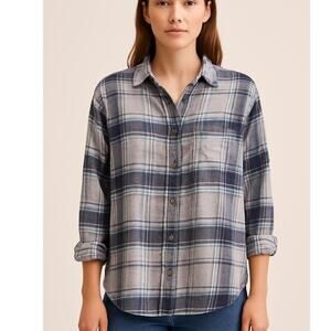 American Eagle Boyfriend Fit Plaid Flannel